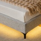 Prague model bed - gray FABRIC + free mattress