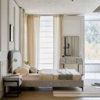 מיטה דגם ונציה - אפור FABRIC + מזרן מתנה