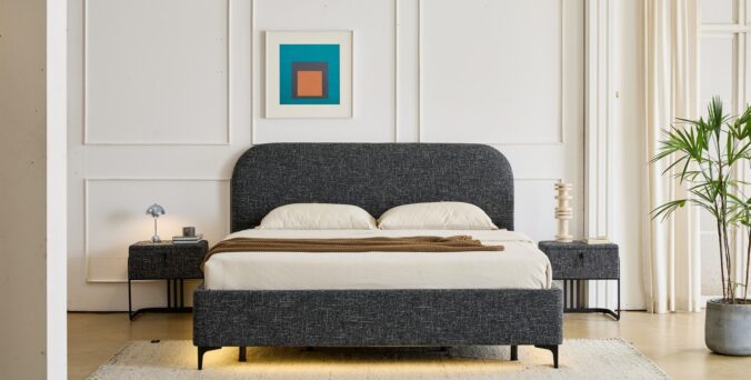 מיטה דגם סימפל - שחור + ארגז מצעים ומזרן מתנה