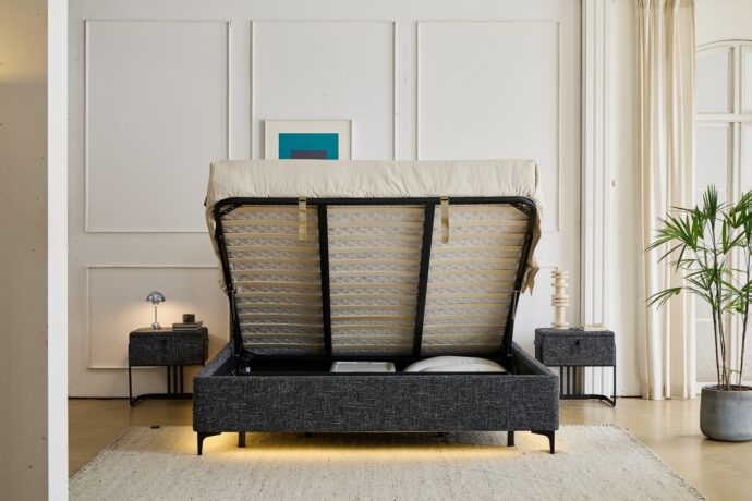 מיטה דגם סימפל - שחור + ארגז מצעים ומזרן מתנה