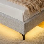 מיטה דגם פראג - אפור FABRIC + מזרן מתנה