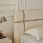 מיטה דגם פראג - שמנת FABRIC + מזרן מתנה