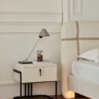 מיטה דגם פראג - שמנת FABRIC + מזרן מתנה