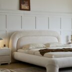 מיטה דגם רוברטו - שמנת בוקלה + מזרן במתנה