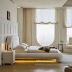 מיטה דגם רוברטו - שמנת בוקלה + מזרן במתנה