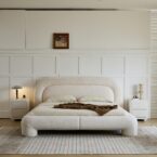 מיטה דגם רוברטו - שמנת בוקלה + מזרן במתנה