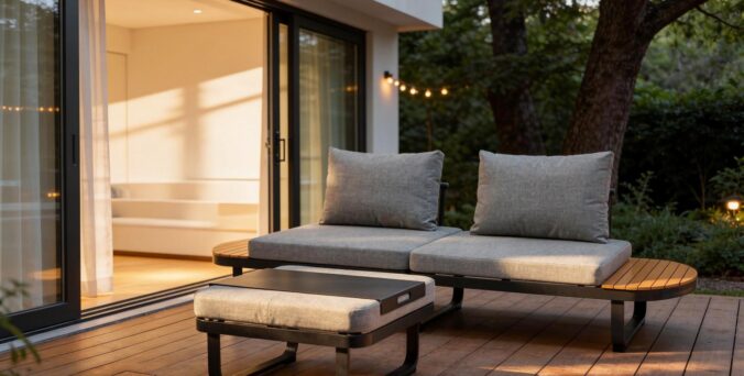 פינת חוץ דגם טנריף בגוון אפור