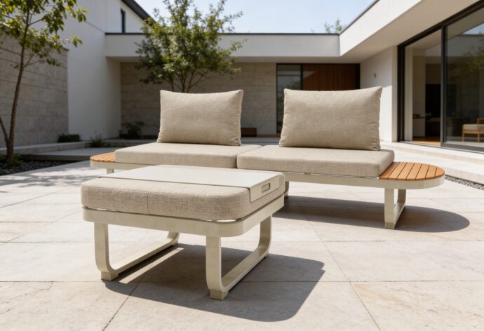 פינת חוץ דגם טנריף בגוון שמנת