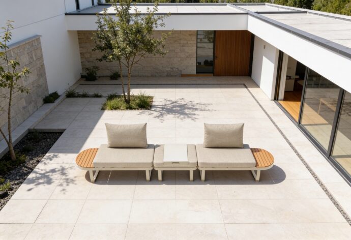 פינת חוץ דגם טנריף בגוון שמנת