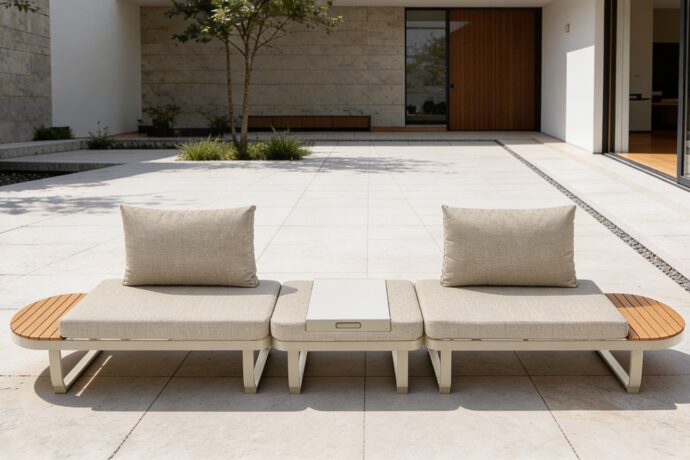 פינת חוץ דגם טנריף בגוון שמנת