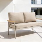 פינת חוץ דגם כרתים בגוון שמנת