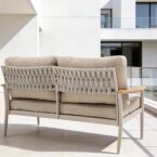 פינת חוץ דגם כרתים בגוון שמנת