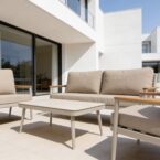 פינת חוץ דגם כרתים בגוון שמנת