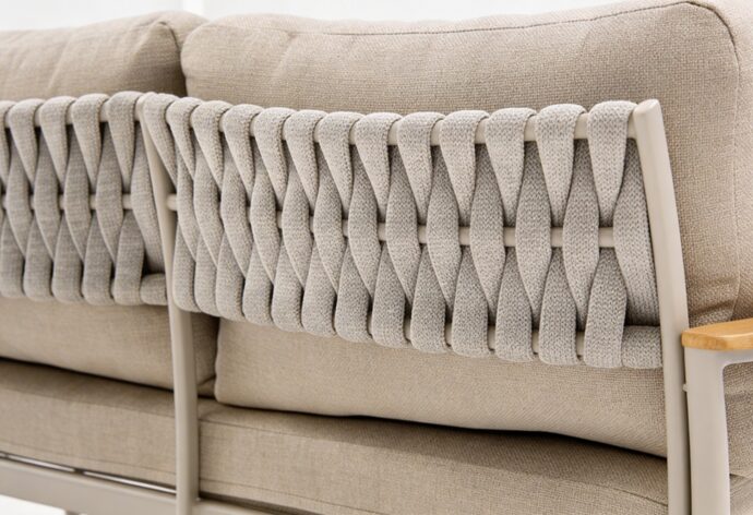 פינת חוץ דגם כרתים בגוון שמנת