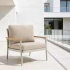 פינת חוץ דגם כרתים בגוון שמנת