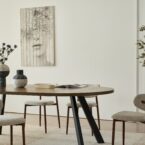 שולחן דגם ברנע בגוון אלון כהה