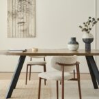 שולחן דגם ברנע בגוון אלון כהה