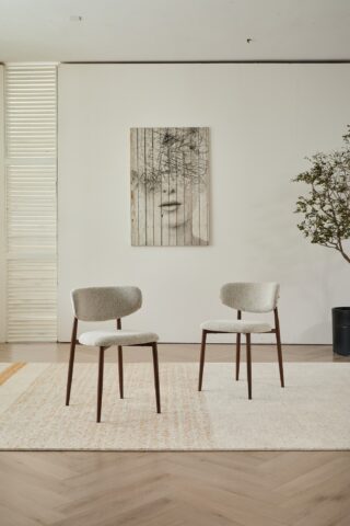 כיסא דגם לירון בגוון שמנת