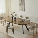 שולחן דגם ברנע בגוון אלון כהה