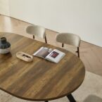 שולחן דגם ברנע בגוון אלון כהה