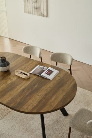 שולחן דגם ברנע בגוון אלון כהה