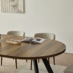 שולחן דגם ברנע בגוון אלון כהה