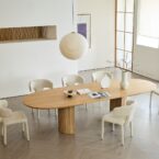 שולחן דגם דקל בגוון אלון