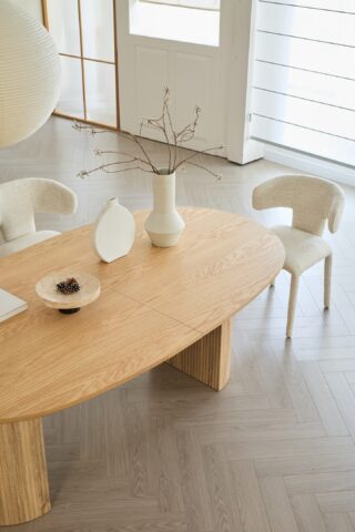 שולחן דגם דקל בגוון אלון