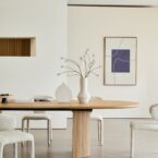 שולחן דגם דקל בגוון אלון