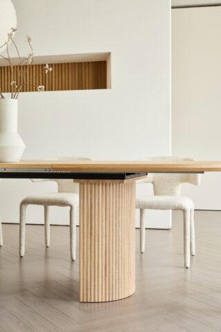 שולחן דגם דקל בגוון אלון