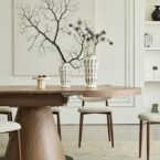 שולחן דגם כנען בגוון אגוז כהה