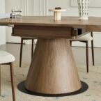 שולחן דגם כנען בגוון אגוז כהה