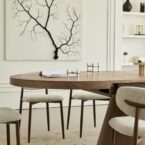 שולחן דגם כנען בגוון אגוז כהה