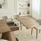 שולחן דגם כנען בגוון אגוז כהה