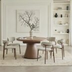 שולחן דגם כנען בגוון אגוז כהה