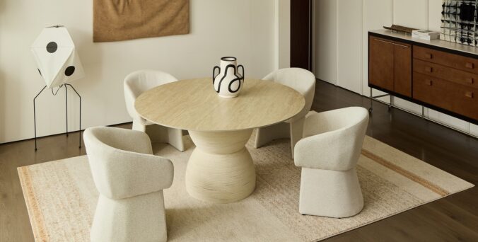 שולחן דגם נוגה בגוון אבן