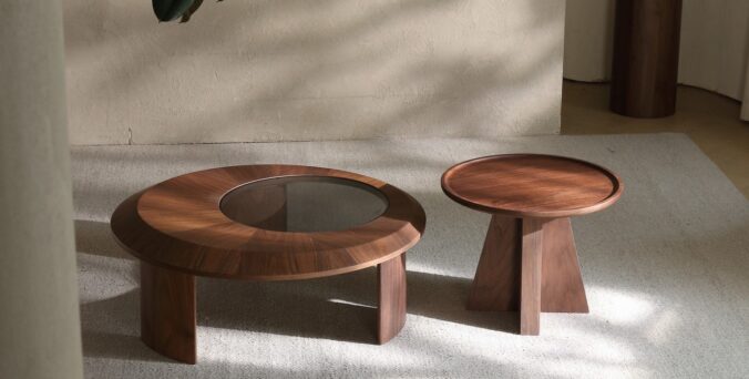 שולחנות סלון דגם קדם גוון עץ