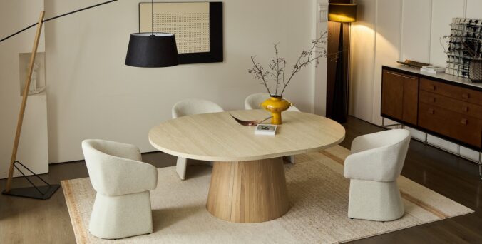 שולחן דגם סתיו בגוון אבן