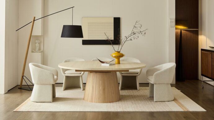 שולחן דגם סתיו בגוון אבן