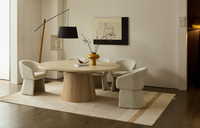 שולחן דגם סתיו בגוון אבן