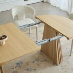 שולחן דגם קדם בגוון אלון בהיר