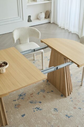 שולחן דגם קדם בגוון אלון בהיר