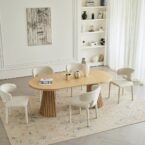 שולחן דגם קדם בגוון אלון בהיר