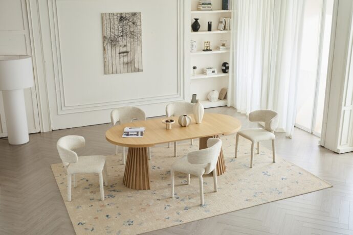 שולחן דגם קדם בגוון אלון בהיר