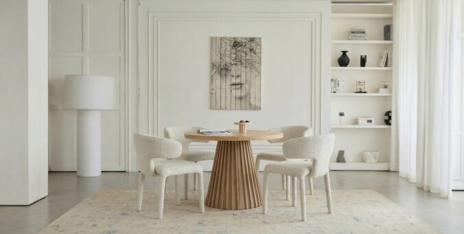 שולחן דגם קדם בגוון אלון בהיר