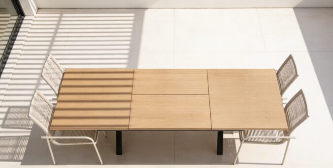 שולחן חוץ דגם גבריאל (רגליים בגוון שחור)