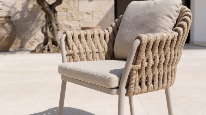 כיסא חוץ דגם 'טורונטו' בגוון אפור