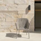 כיסא חוץ דגם 'טורונטו' בגוון אפור