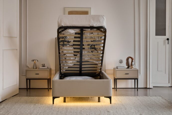 מיטה יחיד דגם נהוראי - סהרה + ארגז מצעים ומזרן מתנה