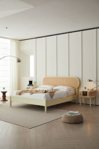 מיטה דגם נטע בגוון שמנת + מזרן מתנה